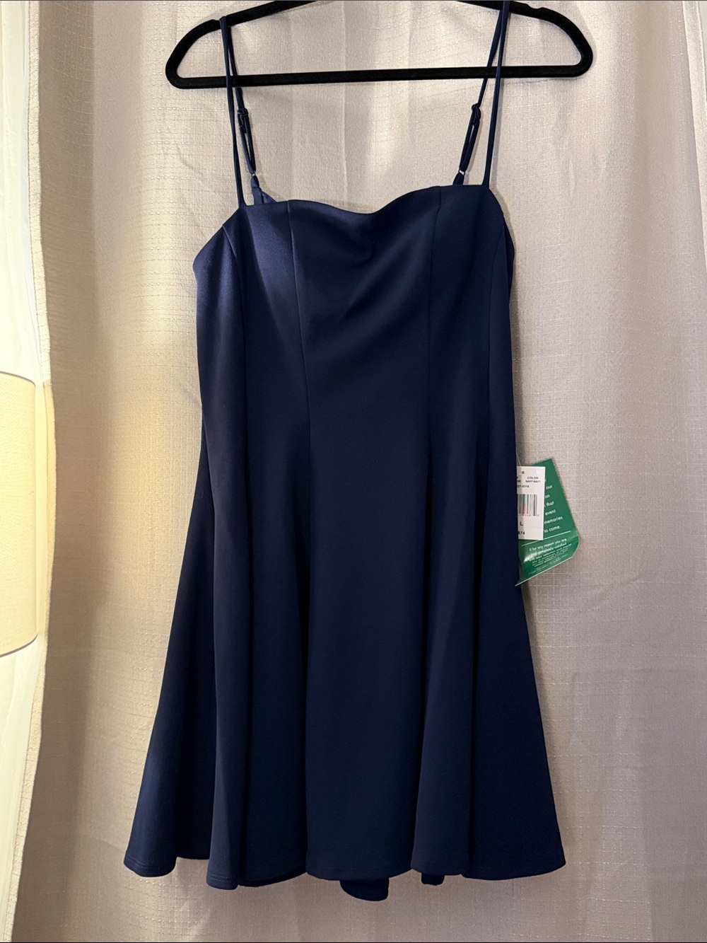 B. Smart Navy Spaghetti-Strap Mini Dress
